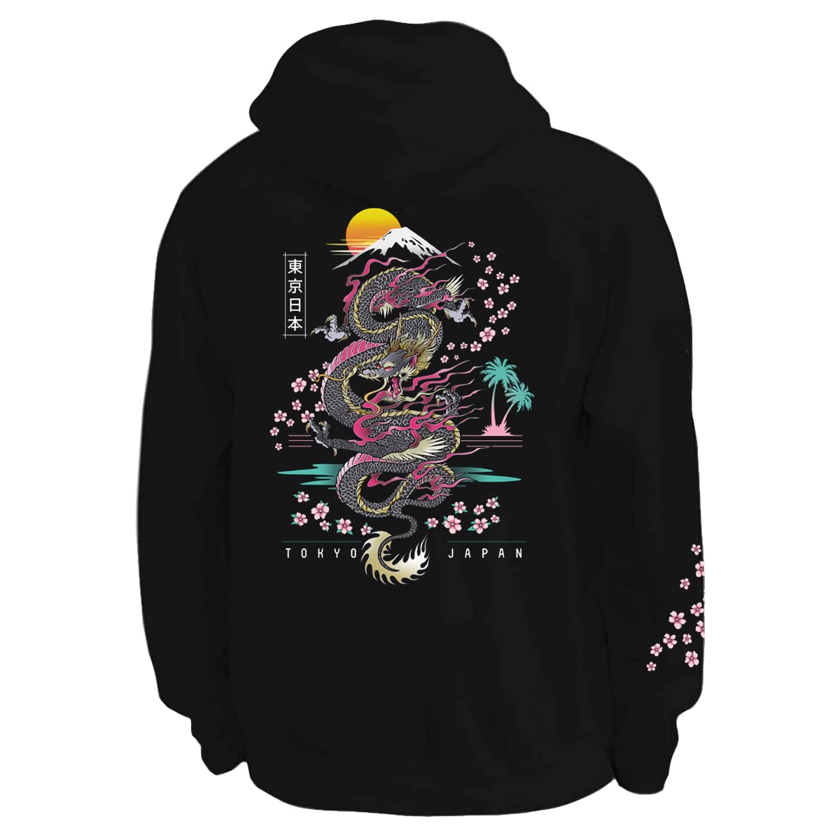Unyopsa Japanese Hoodie Cool Hoodie Polyester Long Sleeve Casual Pullover