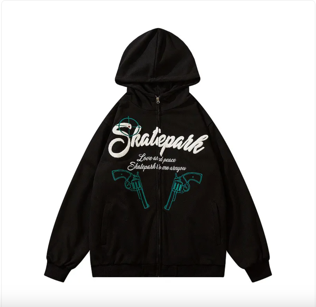 Vintage Embroidered Letter Hoodie