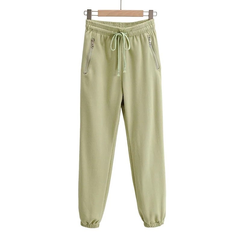 Drawstring Elastic Waist Sweatpants