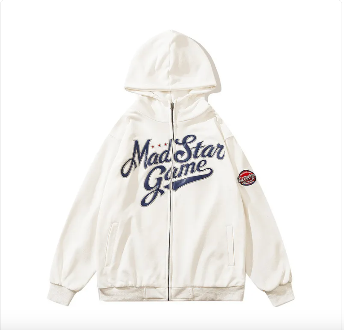Vintage Embroidered Letter Hoodie
