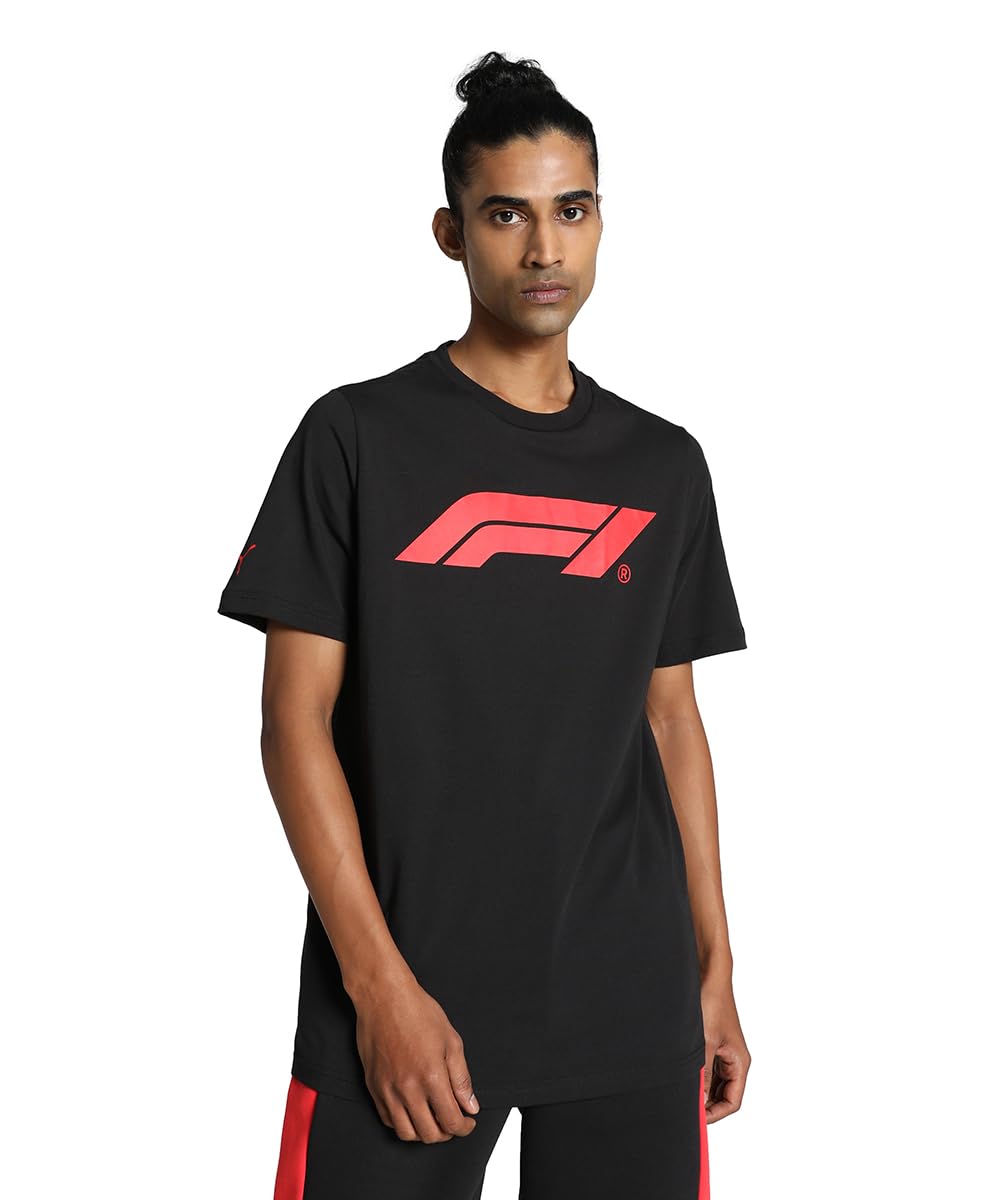 PUMA Formula 1 Essentials Large Logo Tshirt Mens - Black - Size: X-Small