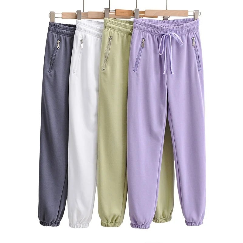 Drawstring Elastic Waist Sweatpants