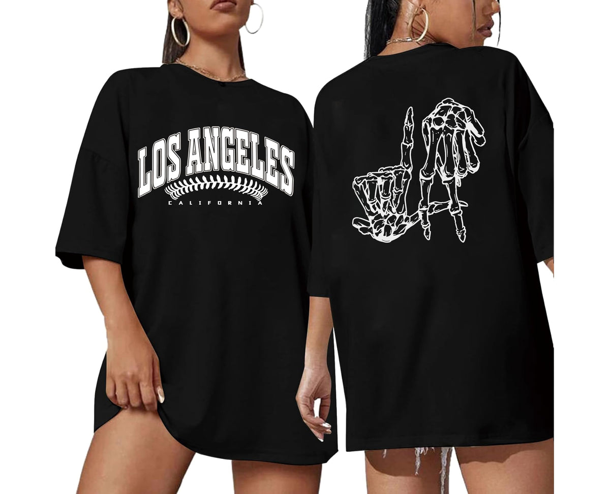Oversized Baseball Shirt for Women Baseball Season Tshirt Women Baseball Fan Short Sleeve Tee Black
