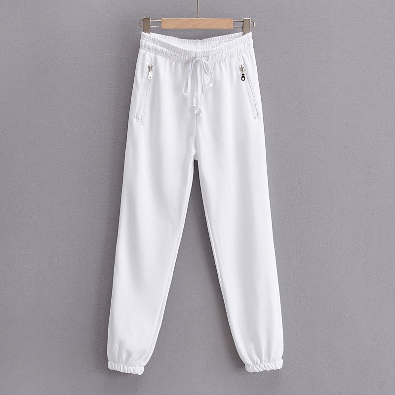 Drawstring Elastic Waist Sweatpants