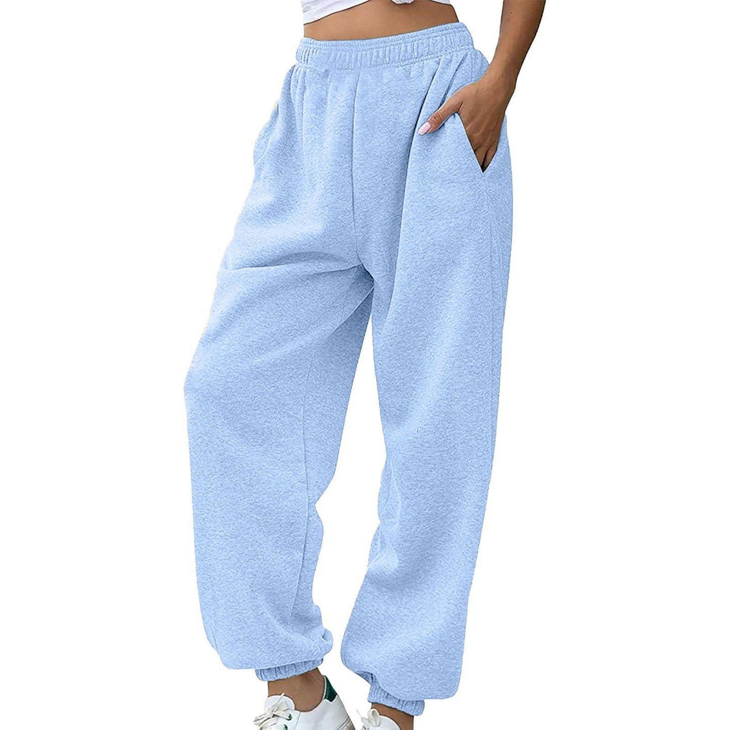 Chounliem Fleece Sweatpants Women Women Sweatpants 2024 Baggy Fleece Lined High Waisted Sweatpants Sweatpants Women Sweatpants for Girls Amazon Purchase History Blue-a XL